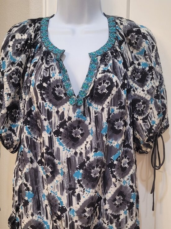Karen Kane Tops - Karen Kane , size S, teal and black print